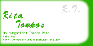rita tompos business card